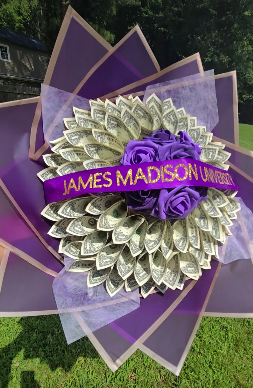 Classic Money Bouquet-Large: 50 Dollars Cash on Bouquet
