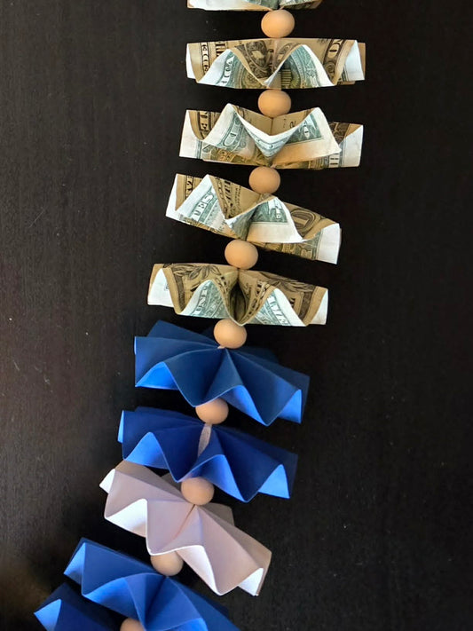 Classic Money Lei: ROYAL BLUE