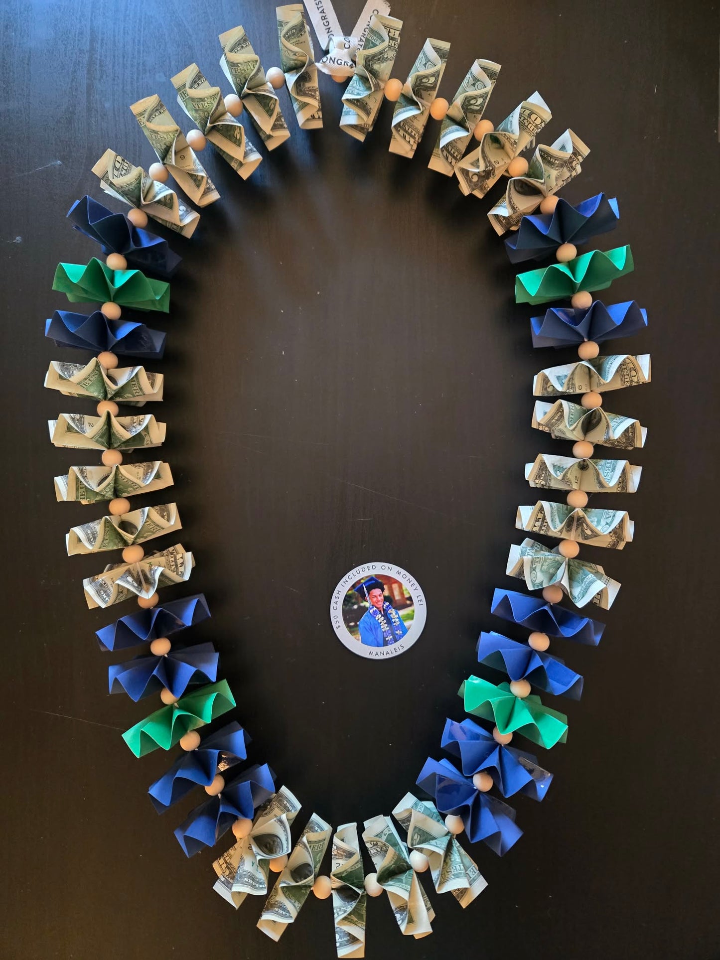 Classic Money Lei: NAVY