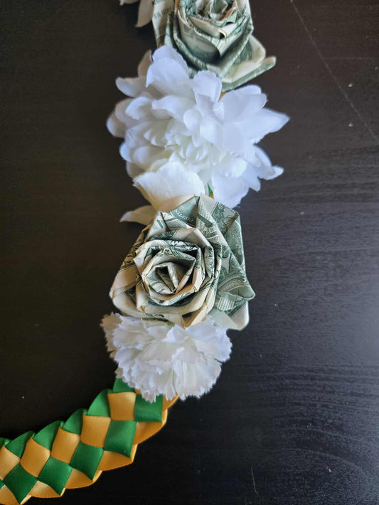 Braided Lei: GREEN & YELLOW