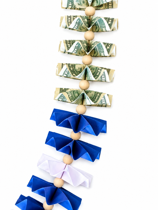 Classic Money Lei: ROYAL BLUE