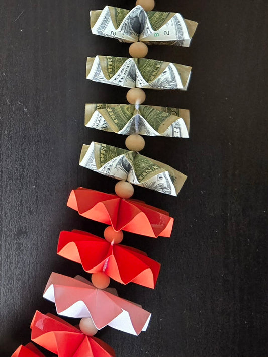 Classic Money Lei: ORANGE