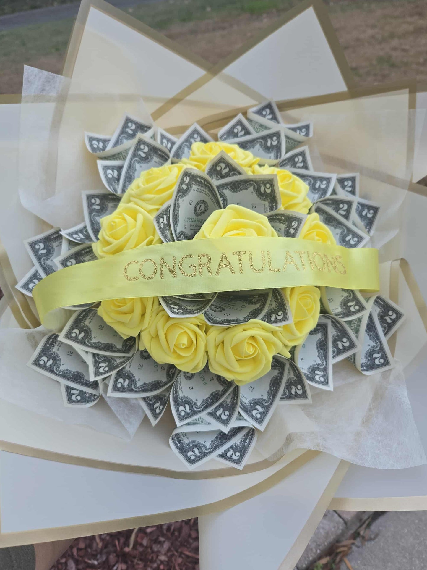 Large Money Bouquet: YELLOW