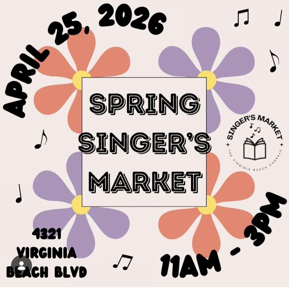 April 25, 2026 | VB Chorale Singer's Spring Market @ Thalia United Methodist Church | Saturday 11am-3pm
