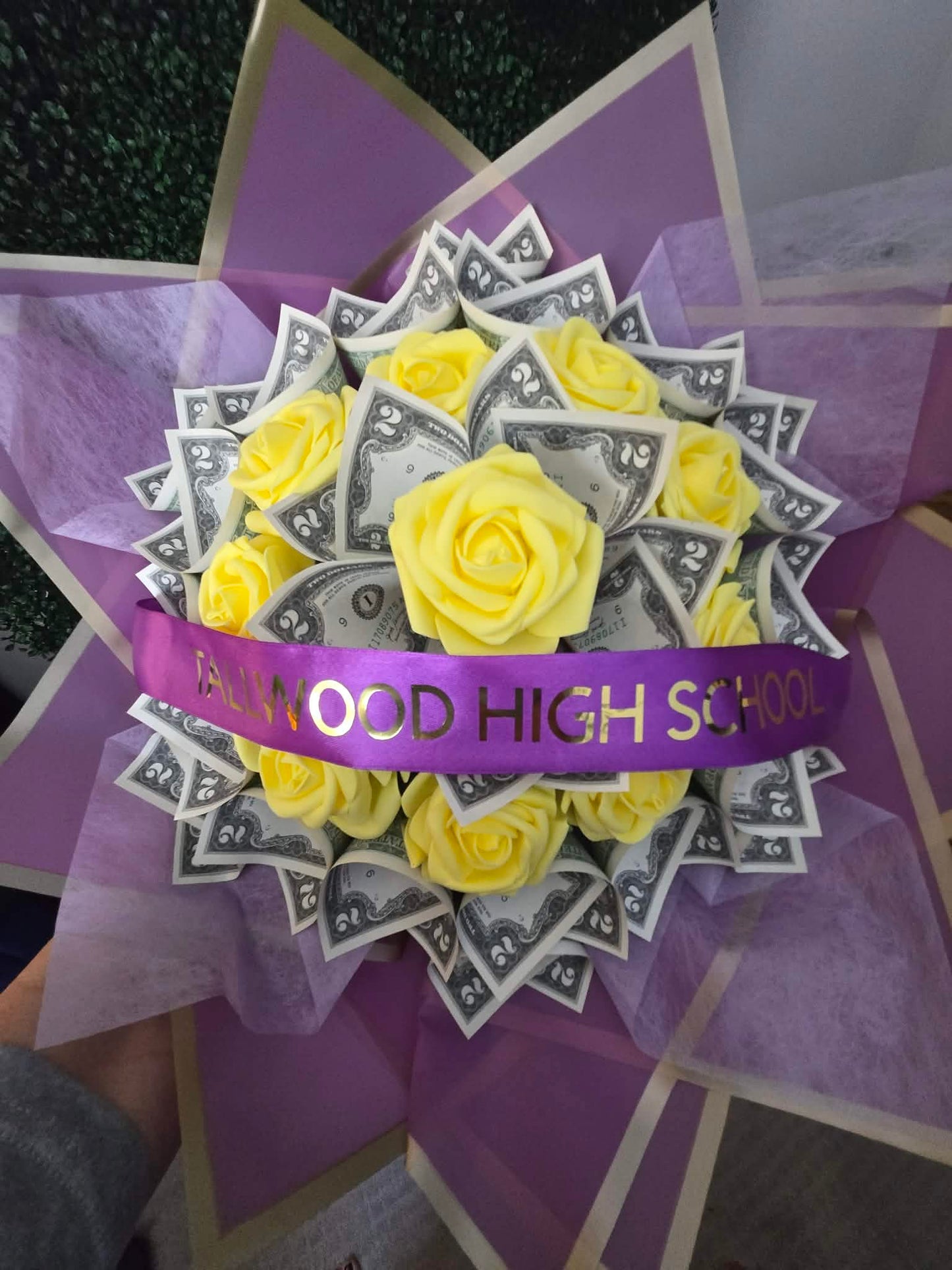 School Money Bouquets: PURPLE