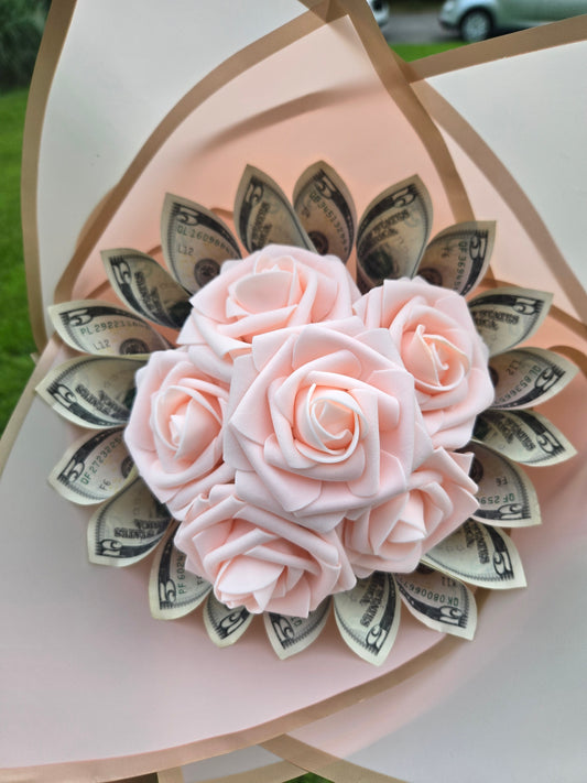 Classic Money Bouquet-Small: 50 Dollars Cash on Bouquet