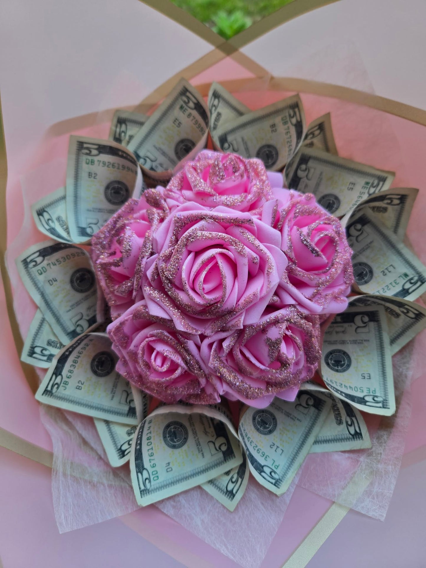 Small Money Bouquet: PINK