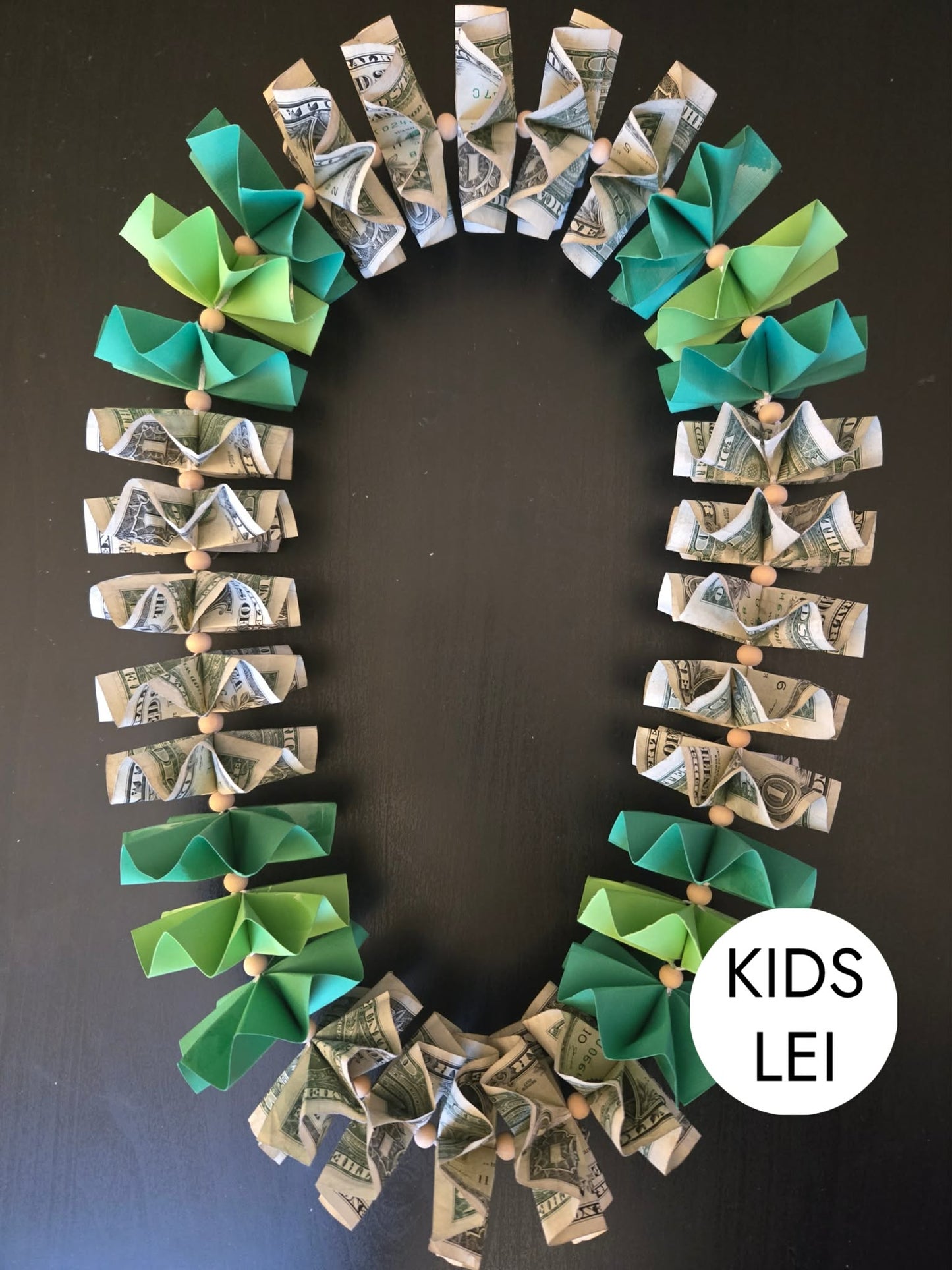 KIDS Classic Money Lei: GREEN
