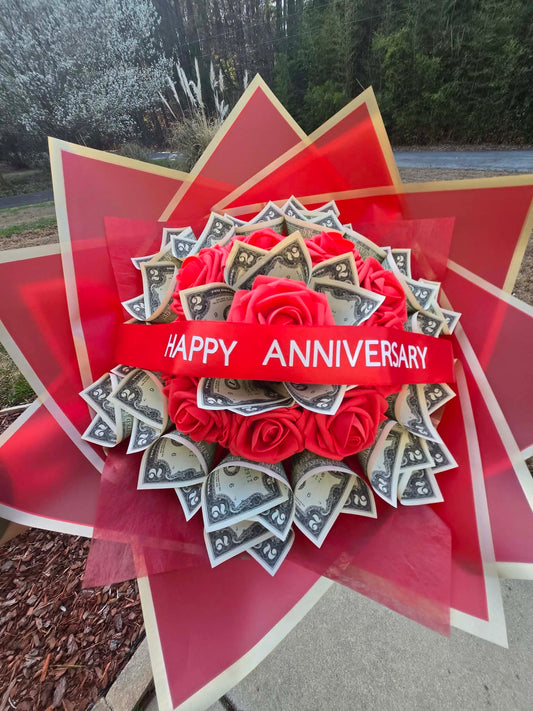 Large Money Bouquet: RED
