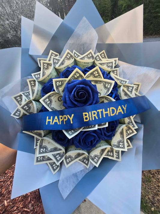 Large Money Bouquet: NAVY