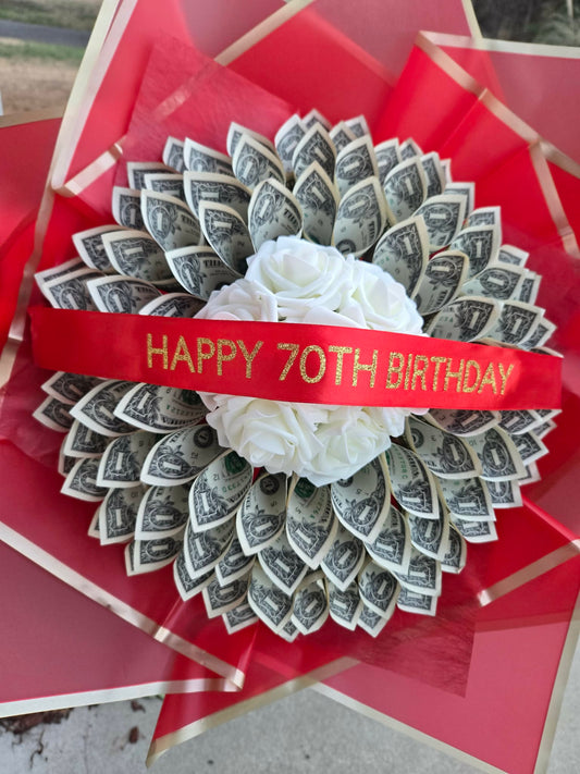 Large Money Bouquet: RED
