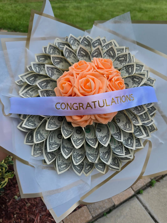 Large Money Bouquet: WHITE