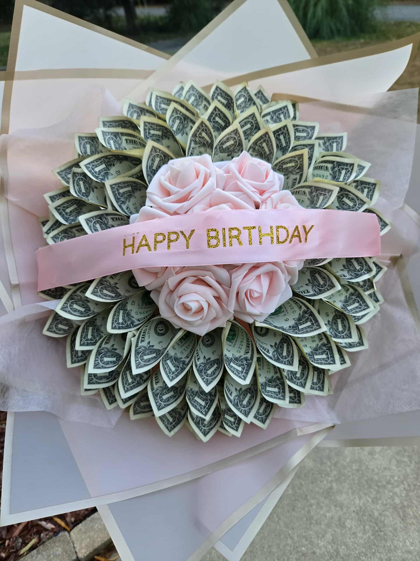 Large Money Bouquet: PINK