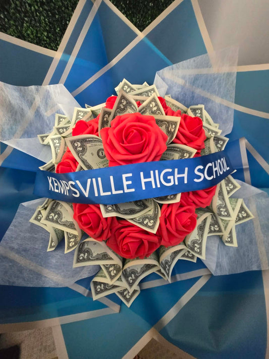 School Money Bouquets: ROYAL BLUE