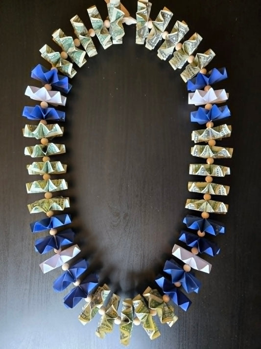 Classic Money Lei: NAVY