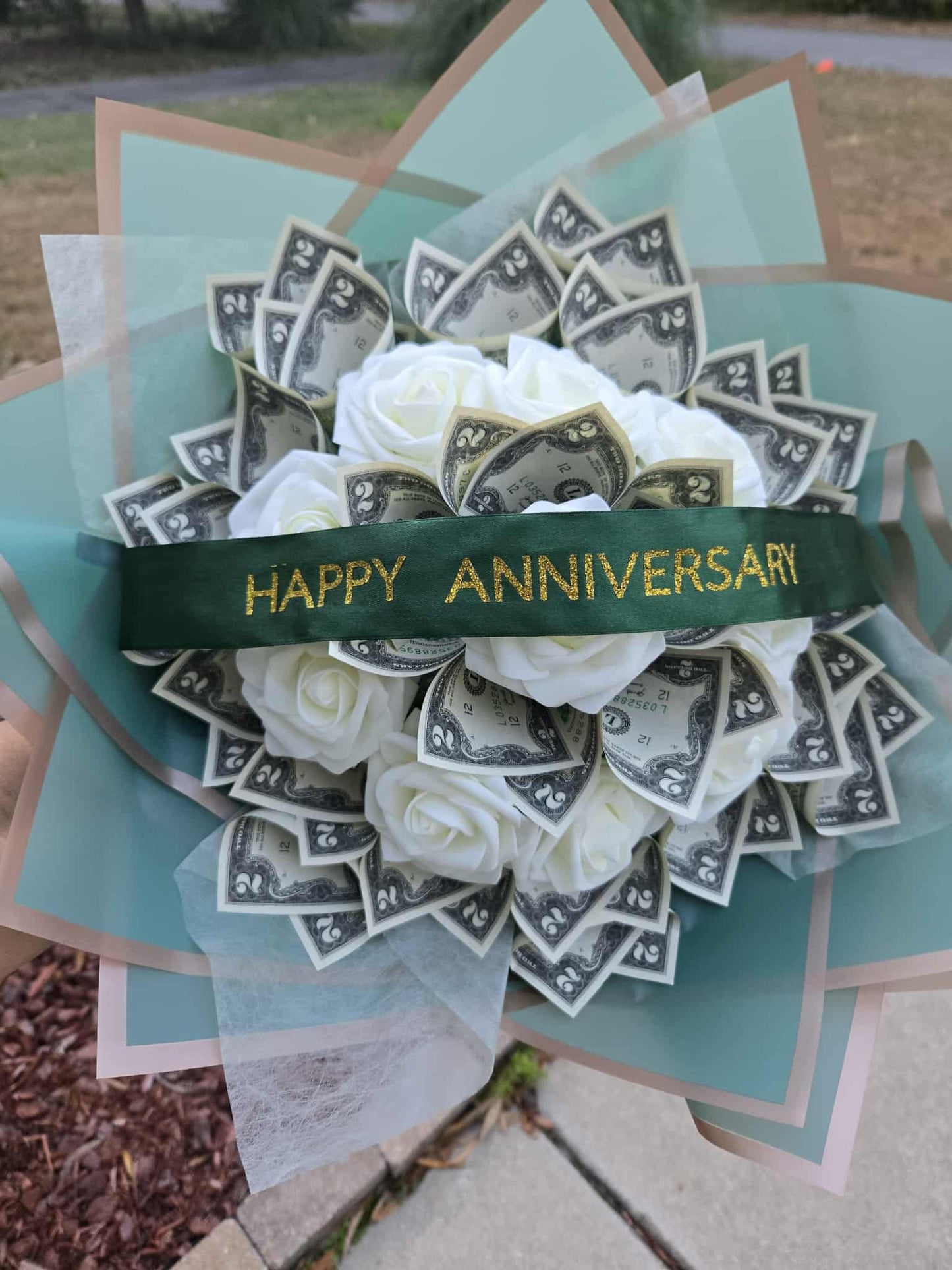 Large Money Bouquet: GREEN