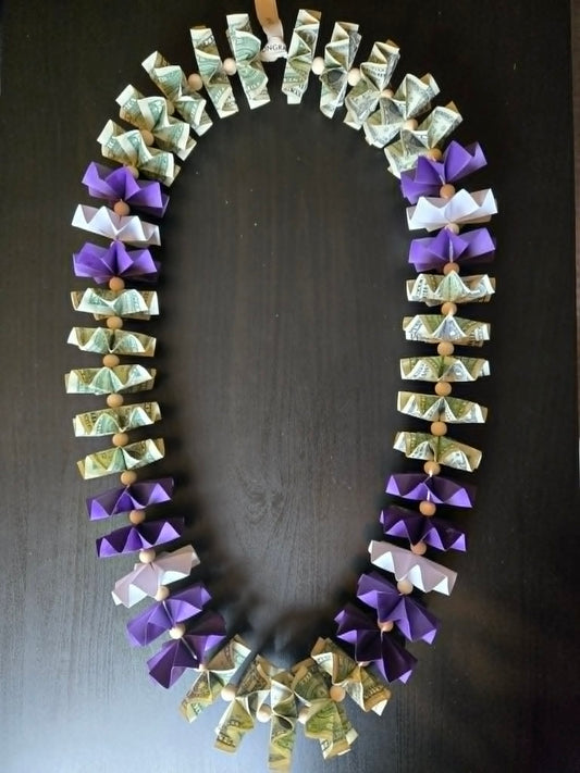 Classic Money Lei: PURPLE