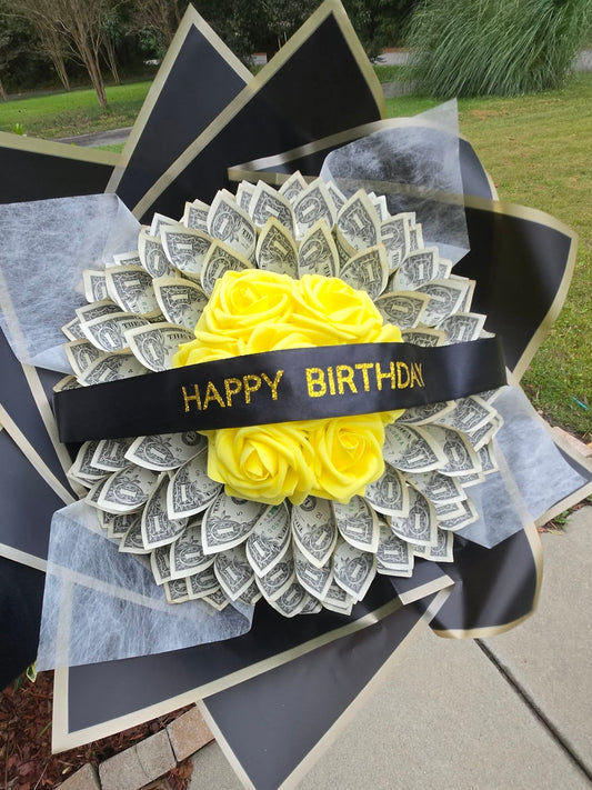 Large Money Bouquet: BLACK