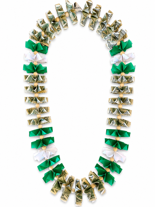 Classic Money Lei: GREEN