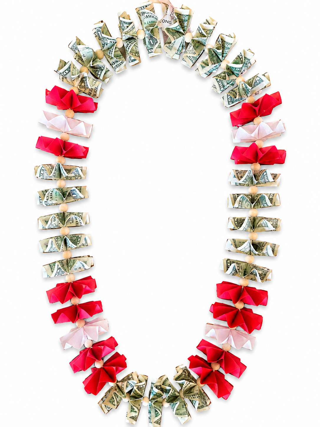 Classic Money Lei: RED