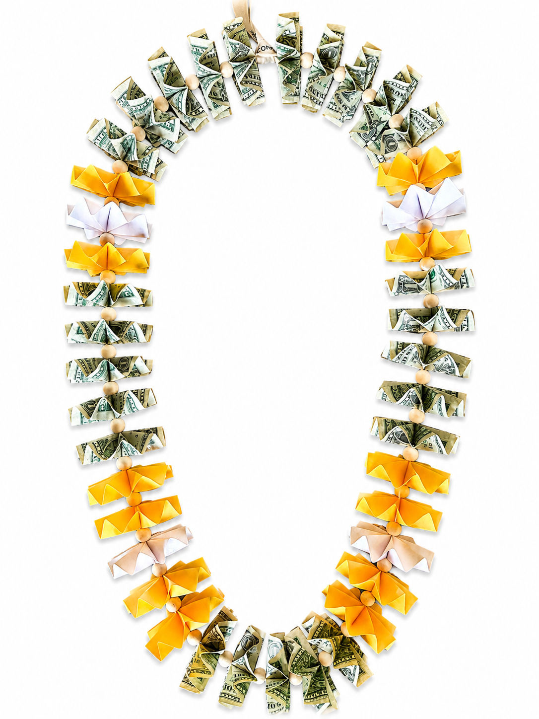 Classic Money Lei: YELLOW