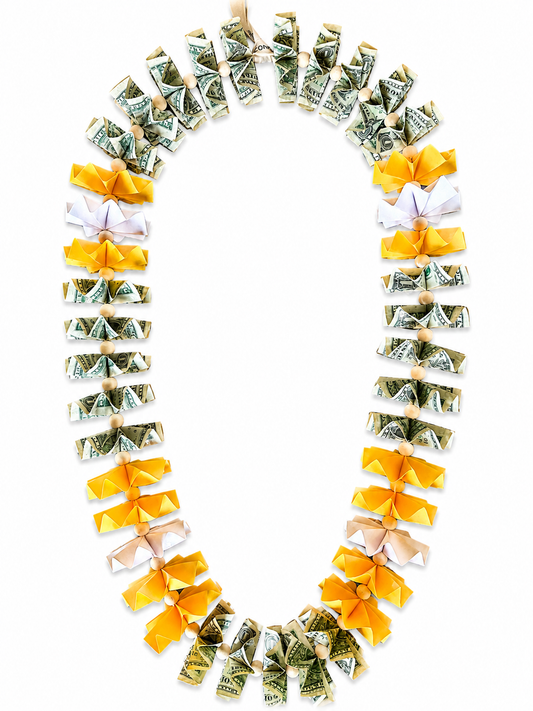 Classic Money Lei: YELLOW