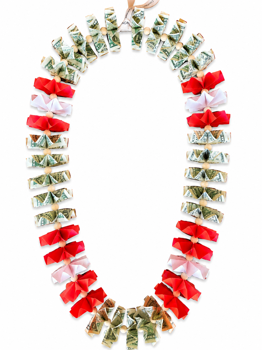 Classic Money Lei: ORANGE