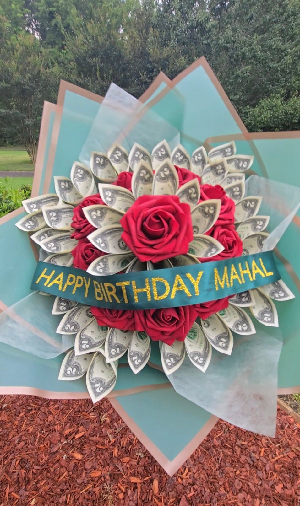 Luxury Money Bouquet: 50 Dollars Cash on Bouquet
