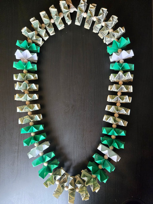 Classic Money Lei: GREEN
