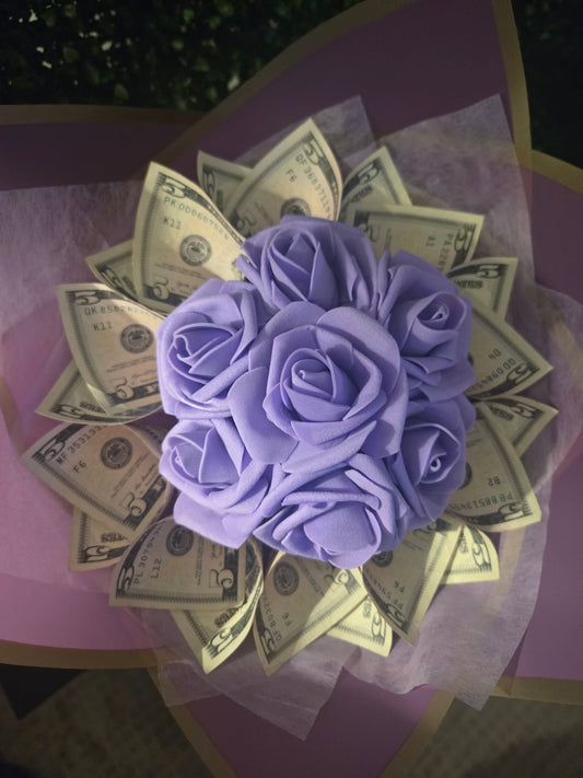 Small Money Bouquet: PURPLE