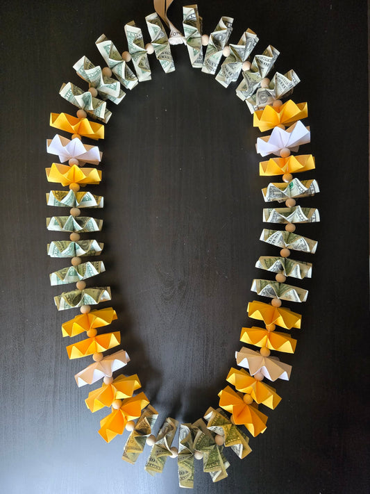 Classic Money Lei: YELLOW