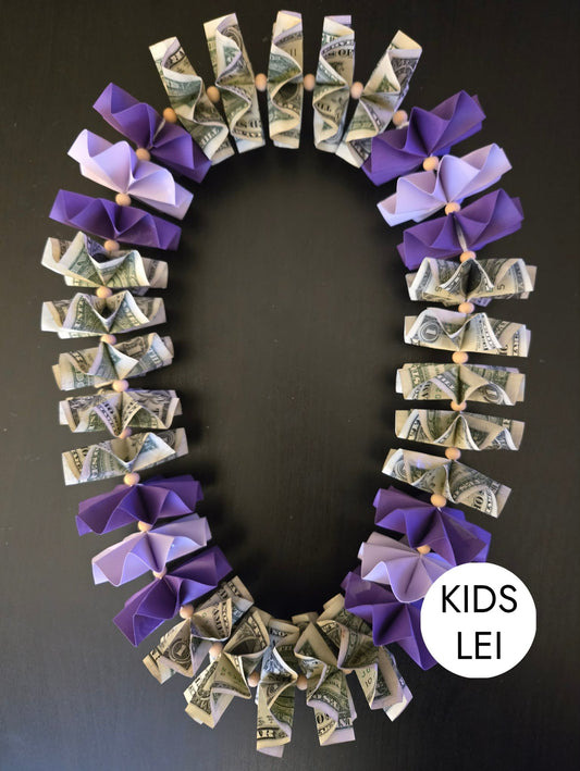 KIDS Classic Money Lei: PURPLE