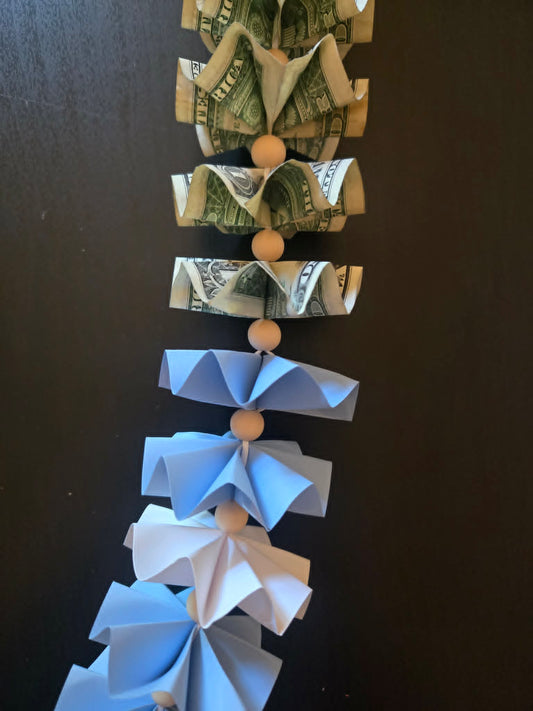 Classic Money Lei: LIGHT BLUE