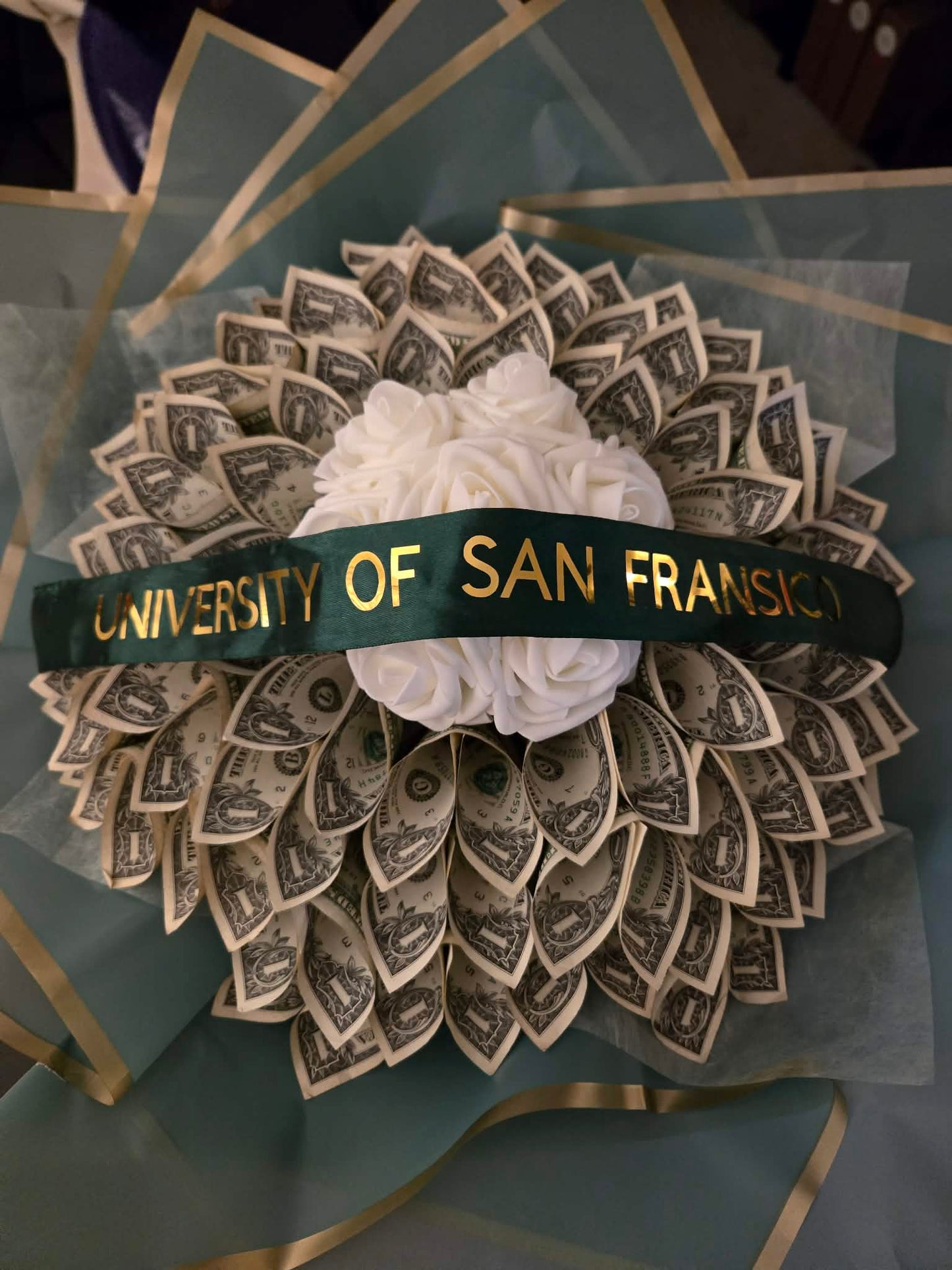 School Money Bouquets: GREEN