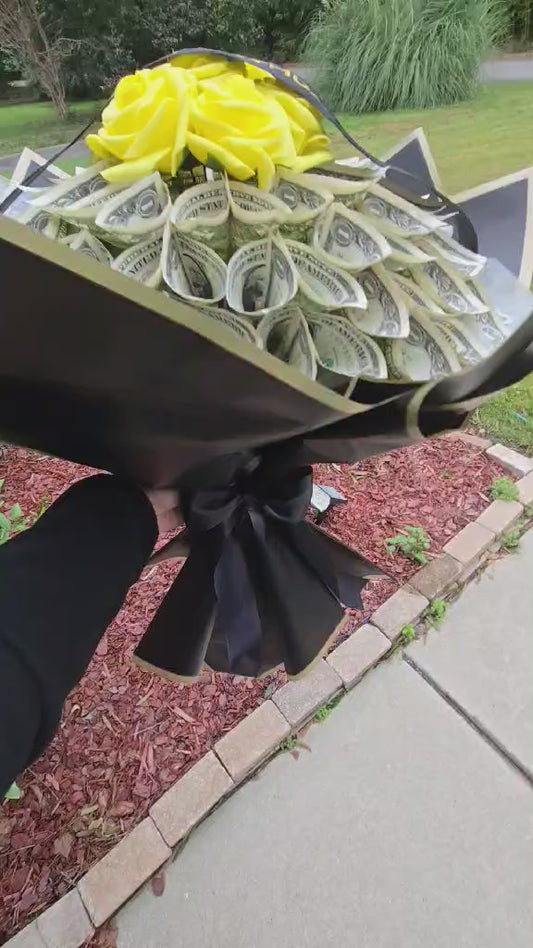 Large Money Bouquet: BLACK