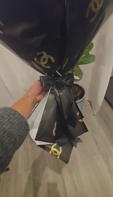 Large Designer-Inspired Money Bouquet: CHANEL Black Style