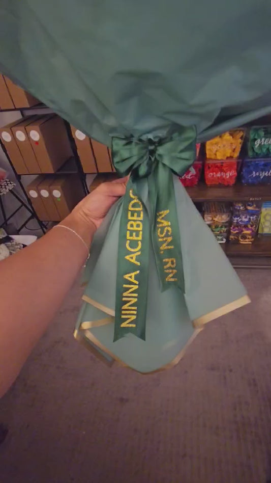 School Money Bouquets: GREEN