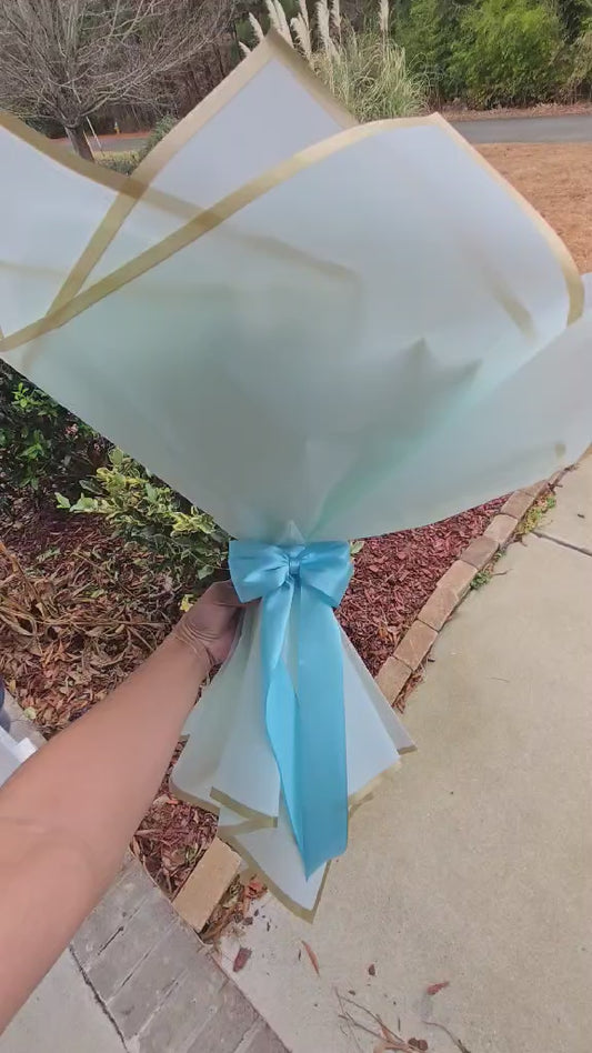 Large Money Bouquet: LIGHT BLUE